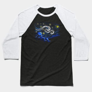 Starry Night Gravity Baseball T-Shirt